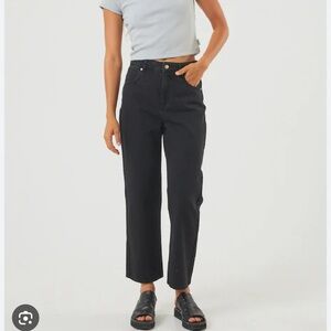 NWT Women's Afends Hemp Revolution Black Hemp/Cotton Pants Jeans